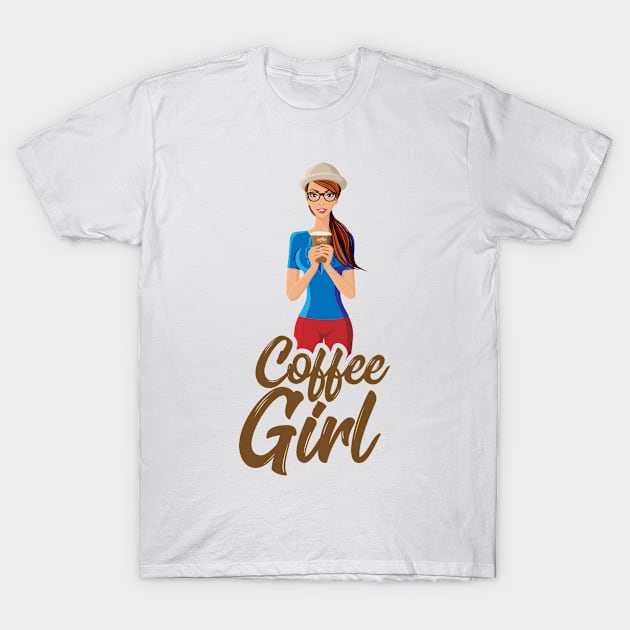 Coffee Girl T-Shirt by designdaking